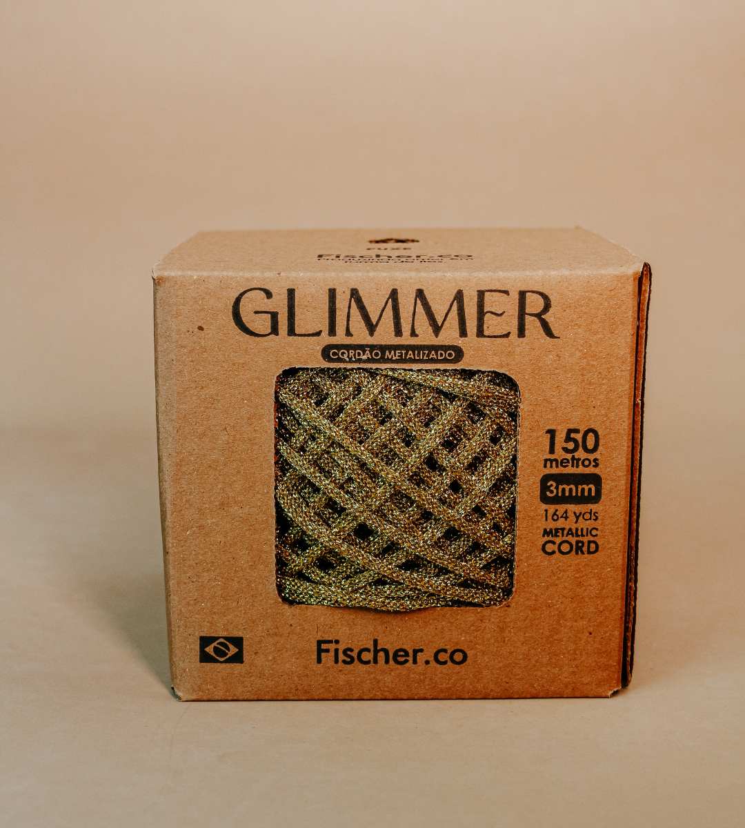 Glimmer – Fil Métallisé – 3 mm – 150 m – Couleur : Doré