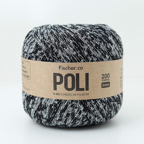 Fil POLI 5 mm – 200 mètres -NOIR GRIS
