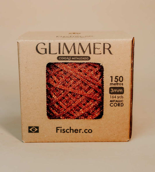 Glimmer – Fil Métallisé – 3 mm – 150 m – Couleur : Cuivre